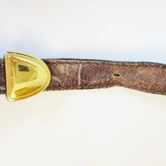 Vintage Bally Black Leather and Brown Croc Embossed Crossbody/Shoulder Handbag - Picture 13 of 15